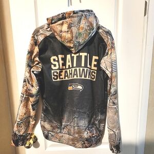 Seattle Seahawks Camo Hoodie, Men's Size Medium, In Like-New Condition